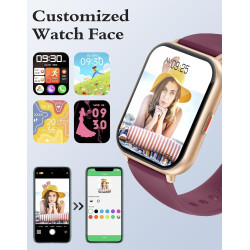 Ruimen montre connectée femme appel bleutooth plusieurs modes sportifs notifications intelligentes surveillance du cycle menstru