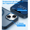 Vansdon Magnétique Coque pour iPhone 13 / iPhone 14 avec 1 Verre Trempé, Compatible avec MagSafe, Protection Contre Les Chutes d