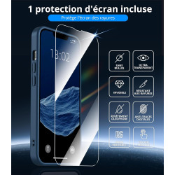Vansdon Magnétique Coque pour iPhone 13 / iPhone 14 avec 1 Verre Trempé, Compatible avec MagSafe, Protection Contre Les Chutes d