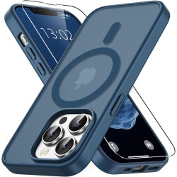 Vansdon Magnétique Coque pour iPhone 13 Pro avec 1 Verre Trempé, Compatible avec MagSafe, Protection Contre Les Chutes de qualit