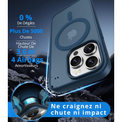 Vansdon Magnétique Coque pour iPhone 14 Pro avec 1 Verre Trempé, Compatible avec MagSafe, Protection Contre Les Chutes de qualit