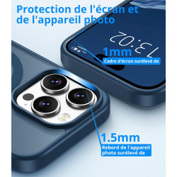 Vansdon Magnétique Coque pour iPhone 14 Pro avec 1 Verre Trempé, Compatible avec MagSafe, Protection Contre Les Chutes de qualit