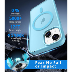 Vansdon Magnétique Coque pour iPhone 15 avec 1 Verre Trempé, Compatible avec MagSafe, Protection Contre Les Chutes de qualité Mi