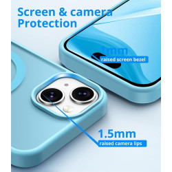 Vansdon Magnétique Coque pour iPhone 15 avec 1 Verre Trempé, Compatible avec MagSafe, Protection Contre Les Chutes de qualité Mi