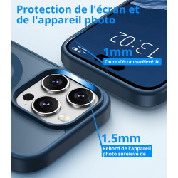 Vansdon Magnétique Coque pour iPhone 15 Pro avec 1 Verre Trempé, Compatible avec MagSafe, Protection Contre Les Chutes de qualit