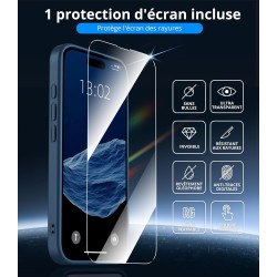 Vansdon Magnétique Coque pour iPhone 15 Pro avec 1 Verre Trempé, Compatible avec MagSafe, Protection Contre Les Chutes de qualit