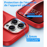 Vansdon Magnétique Coque pour iPhone 15 Pro avec 1 Verre Trempé, Compatible avec MagSafe, Protection Contre Les Chutes de qualit