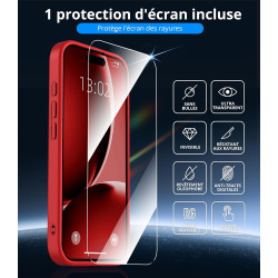 Vansdon Magnétique Coque pour iPhone 15 Pro avec 1 Verre Trempé, Compatible avec MagSafe, Protection Contre Les Chutes de qualit