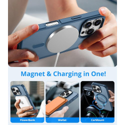 Vansdon Magnétique Coque pour iPhone 16 Pro avec 1 Verre Trempé, Compatible avec MagSafe, Protection Contre Les Chutes de qualit