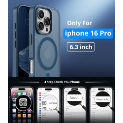Vansdon Magnétique Coque pour iPhone 16 Pro avec 1 Verre Trempé, Compatible avec MagSafe, Protection Contre Les Chutes de qualit
