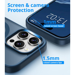 Vansdon Magnétique Coque pour iPhone 16 Pro avec 1 Verre Trempé, Compatible avec MagSafe, Protection Contre Les Chutes de qualit