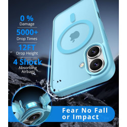 Vansdon Magnétique Coque pour iPhone 16 avec 1 Verre Trempé, Compatible avec MagSafe, Protection Contre Les Chutes de qualité Mi