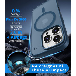 Vansdon Magnétique Coque pour iPhone 16 Pro Max avec 1 Verre Trempé, Compatible avec MagSafe, Protection Contre Les Chutes de qu