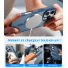 Vansdon Magnétique Coque pour iPhone 16 Pro Max avec 1 Verre Trempé, Compatible avec MagSafe, Protection Contre Les Chutes de qu
