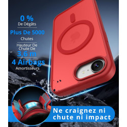 Vansdon Magnétique Coque pour iPhone 16e avec 1 Verre Trempé, Compatible avec MagSafe, Protection Contre Les Chutes de qualité M