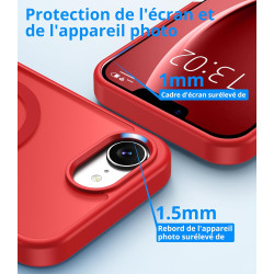 Vansdon Magnétique Coque pour iPhone 16e avec 1 Verre Trempé, Compatible avec MagSafe, Protection Contre Les Chutes de qualité M