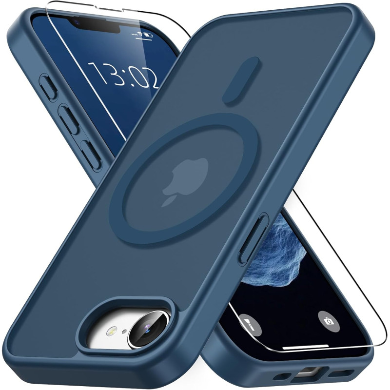 Vansdon Magnétique Coque pour iPhone 16e / iPhone 17e avec 1 Verre Trempé, Compatible avec MagSafe, Protection Contre Les Chutes
