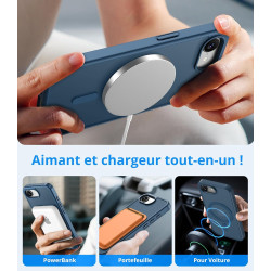Vansdon Magnétique Coque pour iPhone 16e / iPhone 17e avec 1 Verre Trempé, Compatible avec MagSafe, Protection Contre Les Chutes