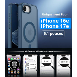 Vansdon Magnétique Coque pour iPhone 16e / iPhone 17e avec 1 Verre Trempé, Compatible avec MagSafe, Protection Contre Les Chutes