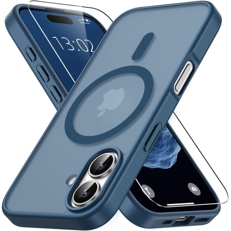 Vansdon Magnétique Coque pour iPhone 17 avec 1 Verre Trempé, Compatible avec MagSafe, Protection Contre Les Chutes de qualité Mi
