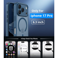 Vansdon Magnétique Coque pour iPhone 17 Pro avec 1 Verre Trempé, Compatible avec MagSafe, Protection Contre Les Chutes de qualit
