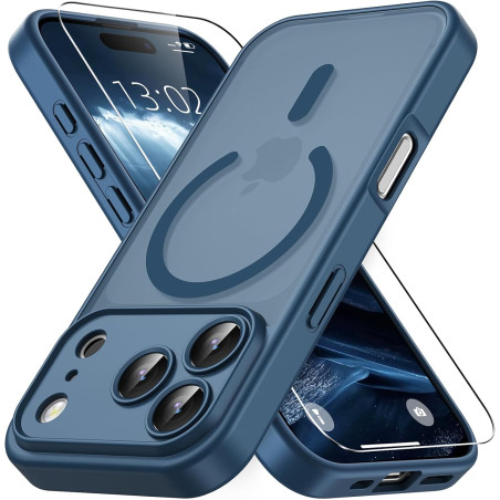 Vansdon Magnétique Coque pour iPhone 17 Pro Max avec 1 Verre Trempé, Compatible avec MagSafe, Protection Contre Les Chutes de qu