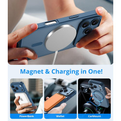 Vansdon Magnétique Coque pour iPhone 17 Pro Max avec 1 Verre Trempé, Compatible avec MagSafe, Protection Contre Les Chutes de qu