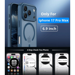 Vansdon Magnétique Coque pour iPhone 17 Pro Max avec 1 Verre Trempé, Compatible avec MagSafe, Protection Contre Les Chutes de qu