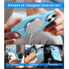 Vansdon Magnétique Coque pour iPhone 13 / iPhone 14 avec 1 Verre Trempé, Compatible avec MagSafe, Protection Contre Les Chutes d