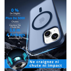 Vansdon Magnétique Coque pour iPhone 13/14 avec 1 Verre Trempé, Compatible avec MagSafe, Protection Contre Les Chutes de qualité
