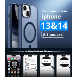 Vansdon Magnétique Coque pour iPhone 13/14 avec 1 Verre Trempé, Compatible avec MagSafe, Protection Contre Les Chutes de qualité
