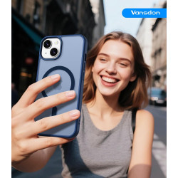 Vansdon Magnétique Coque pour iPhone 13/14 avec 1 Verre Trempé, Compatible avec MagSafe, Protection Contre Les Chutes de qualité