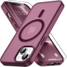 Vansdon Magnétique Coque pour iPhone 13 / iPhone 14 avec 1 Verre Trempé, Compatible avec MagSafe, Protection Contre Les Chutes d