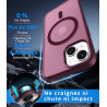 Vansdon Magnétique Coque pour iPhone 13 / iPhone 14 avec 1 Verre Trempé, Compatible avec MagSafe, Protection Contre Les Chutes d