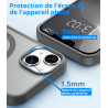 Vansdon Magnétique Coque pour iPhone 13 / iPhone 14 avec 1 Verre Trempé, Compatible avec MagSafe, Protection Contre Les Chutes d