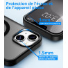 Vansdon Magnétique Coque pour iPhone 13 / iPhone 14 avec 1 Verre Trempé, Compatible avec MagSafe, Protection Contre Les Chutes d
