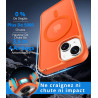 Vansdon magnétique coque pour iphone 13 / iphone 14 avec 1 verre trempé, compatible avec magsafe, protection contre les chutes d