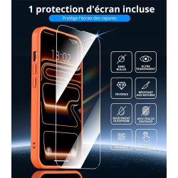 Vansdon magnétique coque pour iphone 13 / iphone 14 avec 1 verre trempé, compatible avec magsafe, protection contre les chutes d