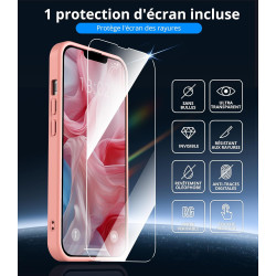 Vansdon Magnétique Coque pour iPhone 13 / iPhone 14 avec 1 Verre Trempé, Compatible avec MagSafe, Protection Contre Les Chutes d
