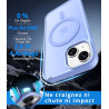 Vansdon Magnétique Coque pour iPhone 13 / iPhone 14 avec 1 Verre Trempé, Compatible avec MagSafe, Protection Contre Les Chutes d