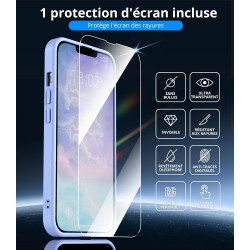 Vansdon Magnétique Coque pour iPhone 13 / iPhone 14 avec 1 Verre Trempé, Compatible avec MagSafe, Protection Contre Les Chutes d