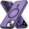 Vansdon Magnétique Coque pour iPhone 13 / iPhone 14 avec 1 Verre Trempé, Compatible avec MagSafe, Protection Contre Les Chutes d