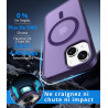 Vansdon Magnétique Coque pour iPhone 13 / iPhone 14 avec 1 Verre Trempé, Compatible avec MagSafe, Protection Contre Les Chutes d