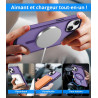 Vansdon Magnétique Coque pour iPhone 13 / iPhone 14 avec 1 Verre Trempé, Compatible avec MagSafe, Protection Contre Les Chutes d