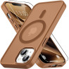 Vansdon Magnétique Coque pour iPhone 13 / iPhone 14 avec 1 Verre Trempé, Compatible avec MagSafe, Protection Contre Les Chutes d