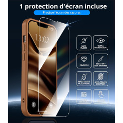 Vansdon Magnétique Coque pour iPhone 13 / iPhone 14 avec 1 Verre Trempé, Compatible avec MagSafe, Protection Contre Les Chutes d
