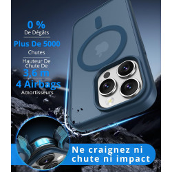 Vansdon Magnétique Coque pour iPhone 14 Pro Max avec 1 Verre Trempé, Compatible avec MagSafe, Protection Contre Les Chutes de qu