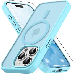 Vansdon Magnétique Coque pour iPhone 15 Pro avec 1 Verre Trempé, Compatible avec MagSafe, Protection Contre Les Chutes de qualit