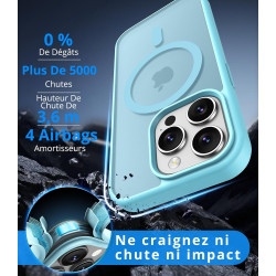 Vansdon Magnétique Coque pour iPhone 15 Pro avec 1 Verre Trempé, Compatible avec MagSafe, Protection Contre Les Chutes de qualit