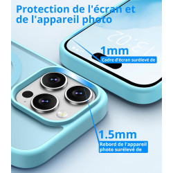 Vansdon Magnétique Coque pour iPhone 15 Pro avec 1 Verre Trempé, Compatible avec MagSafe, Protection Contre Les Chutes de qualit